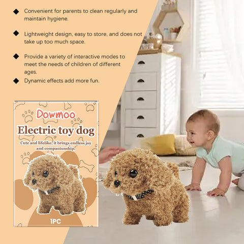 Dowmoo Electric Dog Toy Creative Cartoon Design Plush Soft Comfortable Experience Fun Toy Dog