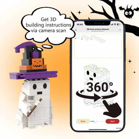 Halloween Gift Sound Light Brick Toy Compatible Lego Party Ghost