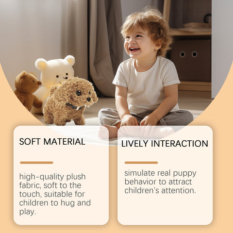 Dowmoo Electric Dog Toy Creative Cartoon Design Plush Soft Comfortable Experience Fun Toy Dog