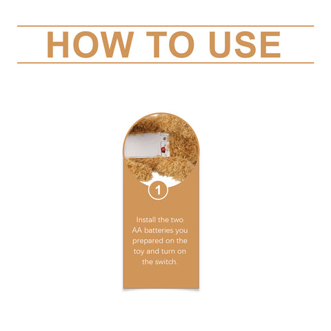 Dowmoo Electric Dog Toy Creative Cartoon Design Plush Soft Comfortable Experience Fun Toy Dog