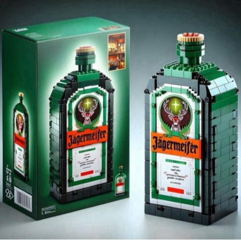 Building Blocks Whiskey Bottle High-end Simulation Liquor Bottle Ornament Set Advanced Wine Bottle Culture Building Blocks Creative Building Blocks