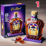 Building Blocks Whiskey Bottle High-end Simulation Liquor Bottle Ornament Set Advanced Wine Bottle Culture Building Blocks Creative Building Blocks