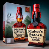 Building Blocks Whiskey Bottle High-end Simulation Liquor Bottle Ornament Set Advanced Wine Bottle Culture Building Blocks Creative Building Blocks