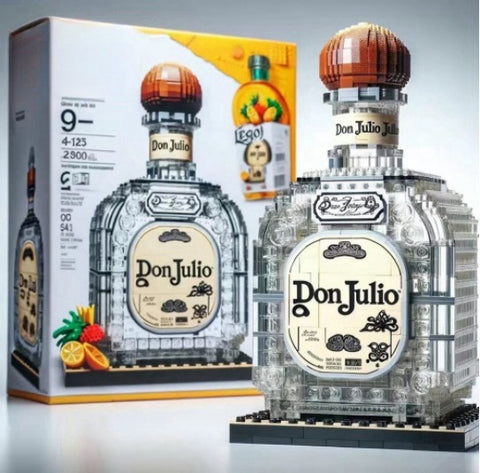 Building Blocks Whiskey Bottle High-end Simulation Liquor Bottle Ornament Set Advanced Wine Bottle Culture Building Blocks Creative Building Blocks