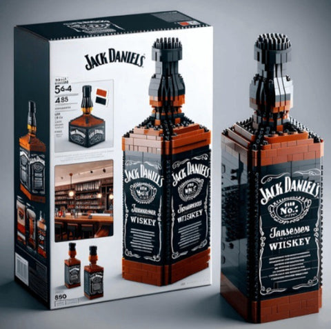 Building Blocks Whiskey Bottle High-end Simulation Liquor Bottle Ornament Set Advanced Wine Bottle Culture Building Blocks Creative Building Blocks